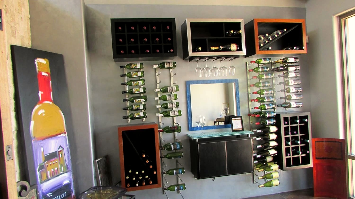 Commercial wine shop interior