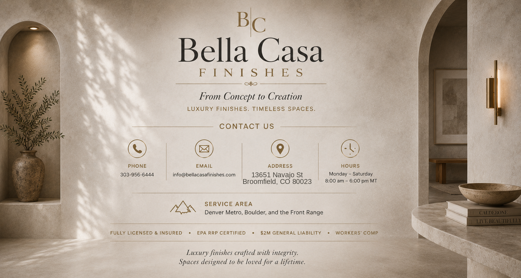 Bella Casa Finishes — Contact