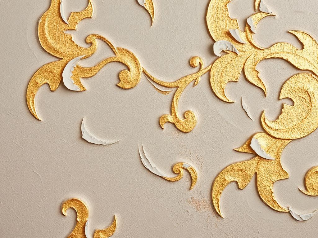 Metallic plaster decorative finish