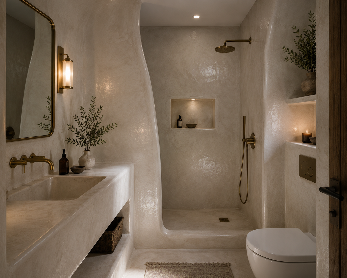 Venetian plaster interior finish