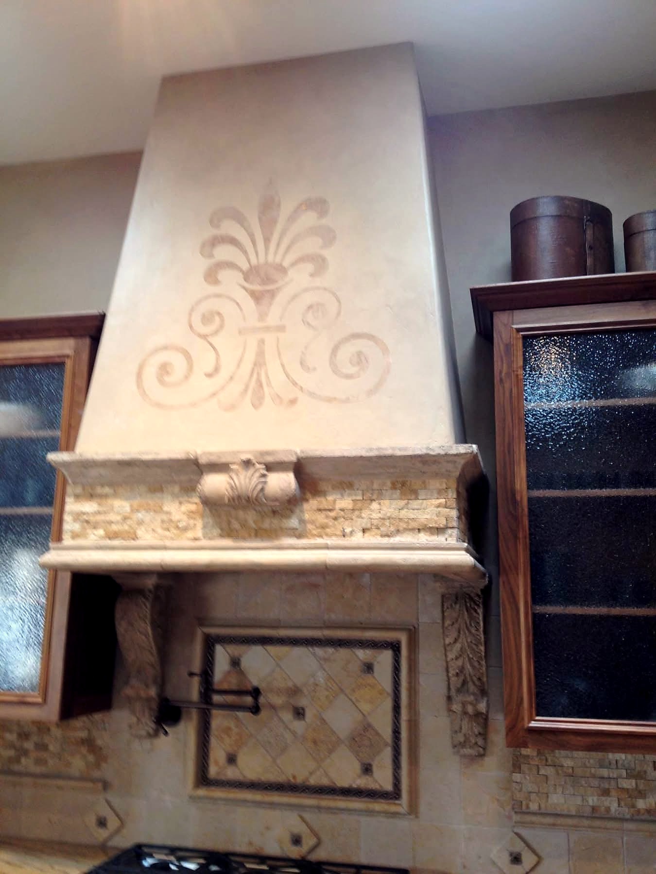 Roman clay range hood