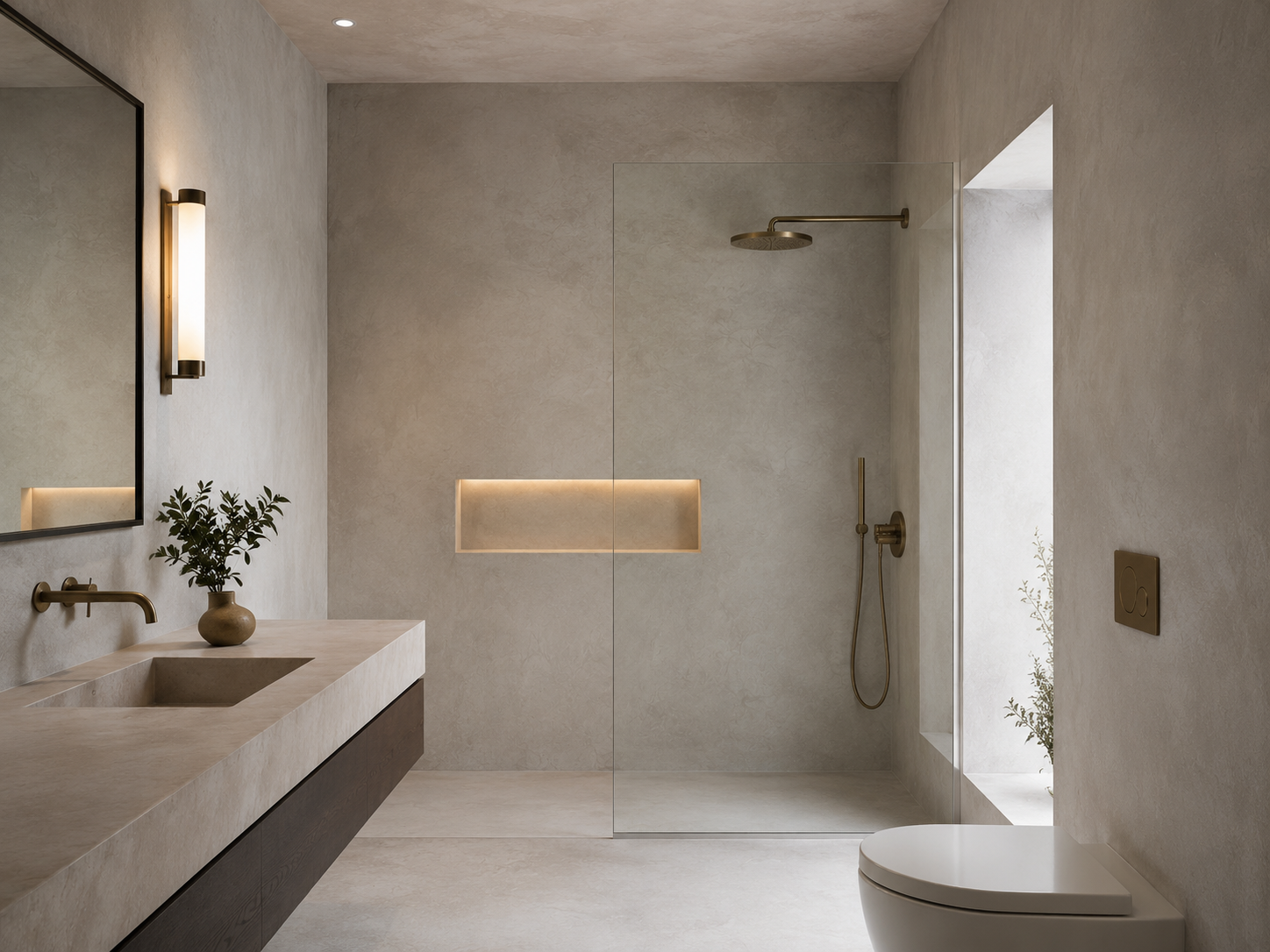 Roman clay wall finish