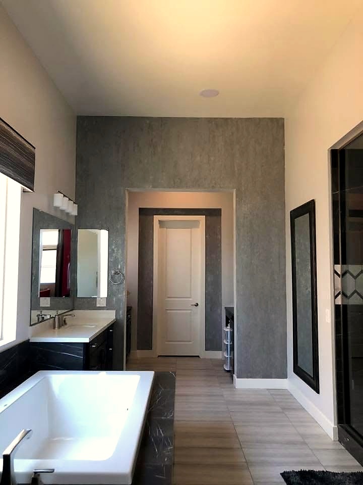 Specialty finish bathroom